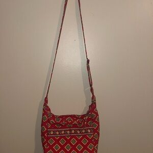 Vintage Vera Bradley VILLA RED Spectator Crossbody Purse Y2K 2004